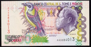 Saint Thomas e Isola del Principe, 5000 Dobras 1996