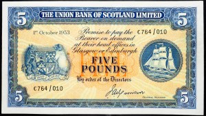 Scotland, 5 Pounds 1953