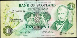 Szkocja, 1 funt 1985