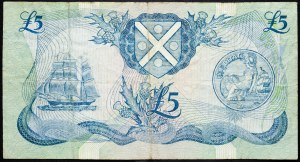 Scozia, 5 sterline 1985