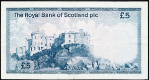 Scozia, 5 sterline 1986