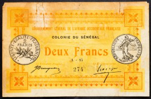 Senegal, 2 franki 1917