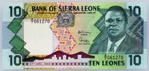 Sierra Leone, 10 Leonen 1988