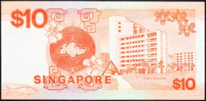 Singapore, 10 Dollars 1988
