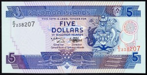 Solomon Islands, 5 Dollars 1997