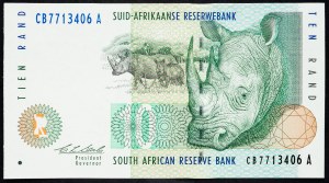 South African Republic, 10 Rand 1993