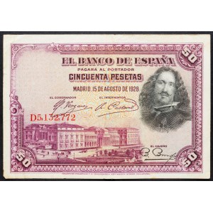 Spain, 50 Pesetas 1928