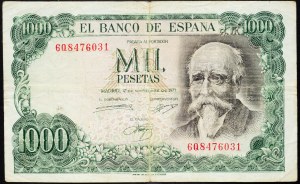 Spagna, 1000 Pesetas 1971
