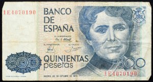 Španělsko, 500 peset 1979
