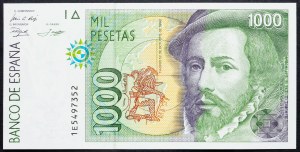 Espagne, 1000 Pesetas 1992