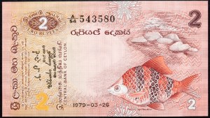 Sri Lanka, 2 rupie 1979 r.