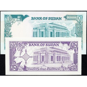 Sudan, 25 Piastres, 1 Pound 1987