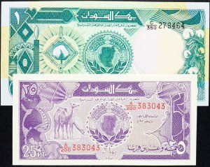 Sudan, 25 Piastre, 1 Sterlina 1987