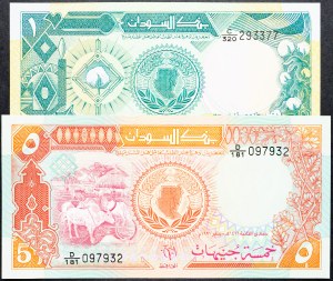 Sudan, 1, 5 sterline 1987-1989