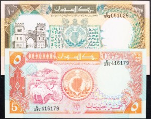 Sudan, 5, 10 funtów 1987-1990