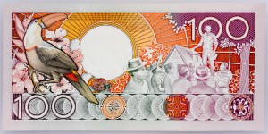 Surinam, 100 guldenů 1986