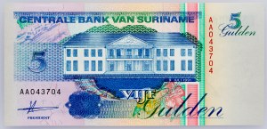 Surinam, 5 guldenů 1991