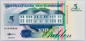Surinam, 5 guldenů 1998