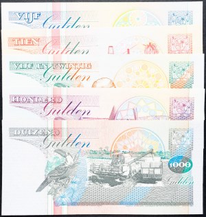 Surinam, 5, 10, 25, 100, 1000 Gulden 1999, 1993