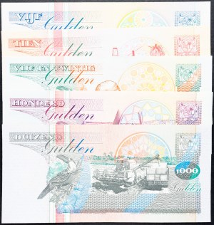 Suriname, 5, 10, 25, 100, 1000 Gulden 1999, 1993