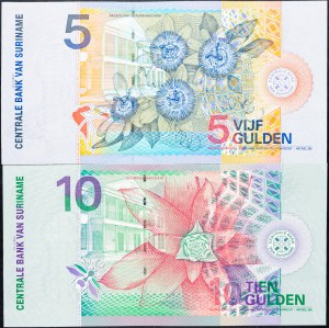 Surinam, 5, 10 guldenov 2000