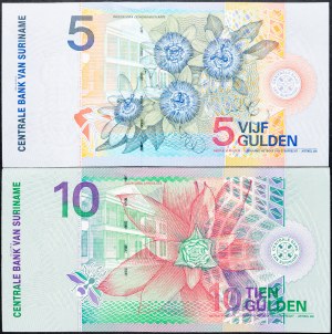 Surinam, 5, 10 guldenů 2000