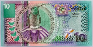 Surinam, 10 guldenů 2000