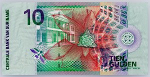 Surinam, 10 guldenov 2000