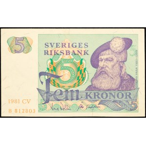 Sweden, 5 Kronor 1981