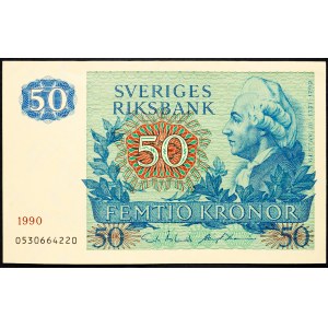 Szwecja, 50 koron 1990