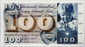 Švajčiarsko, 100 frankov 1971