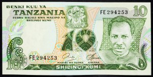 Tanzania, 10 szylingów 1978