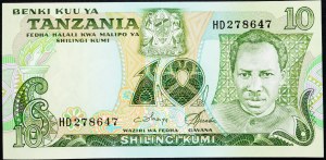 Tanzania, 10 Shilingi 1978 r.