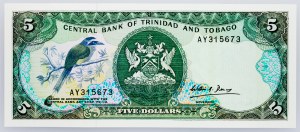 Trinidad a Tobago, 5 dolárov 1985