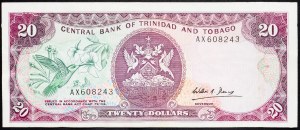 Trinidad a Tobago, 20 dolárov 1985