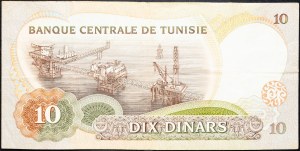 Tunisko, 10 dinárov 1986