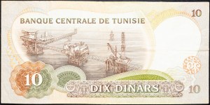Tunisia, 10 dinari 1986