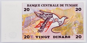 Tunisia, 20 Dinar 1992