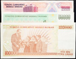 Turquie, 20000, 50000, 100000 Lirasi 1970