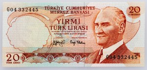 Turquie, 20 lires 1979-1982