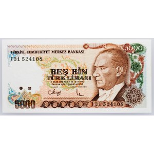 Turchia, 5000 lire 1988