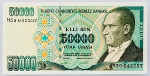 Turquie, 50000 lires 1995-1997