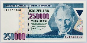 Turquie, 250000 lires 1998-2001