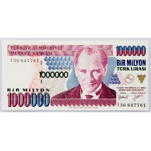 Turkey, 1000000 Lira 1996-2001