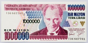 Turkey, 1000000 Lira 1996-2001