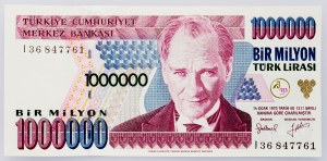 Turchia, 1000000 lire 1996-2001