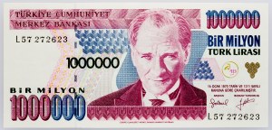 Turcja, 1000000 lirów 1996-2001
