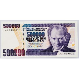 Turkey, 500000 LIra 2000-2002