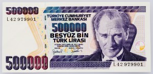 Turkey, 500000 LIra 2000-2002