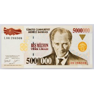 Turkey, 5000000 Lira 1997-2004